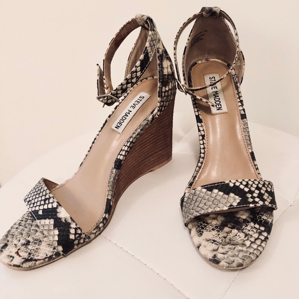 Steve Madden Snake Skin Wedges